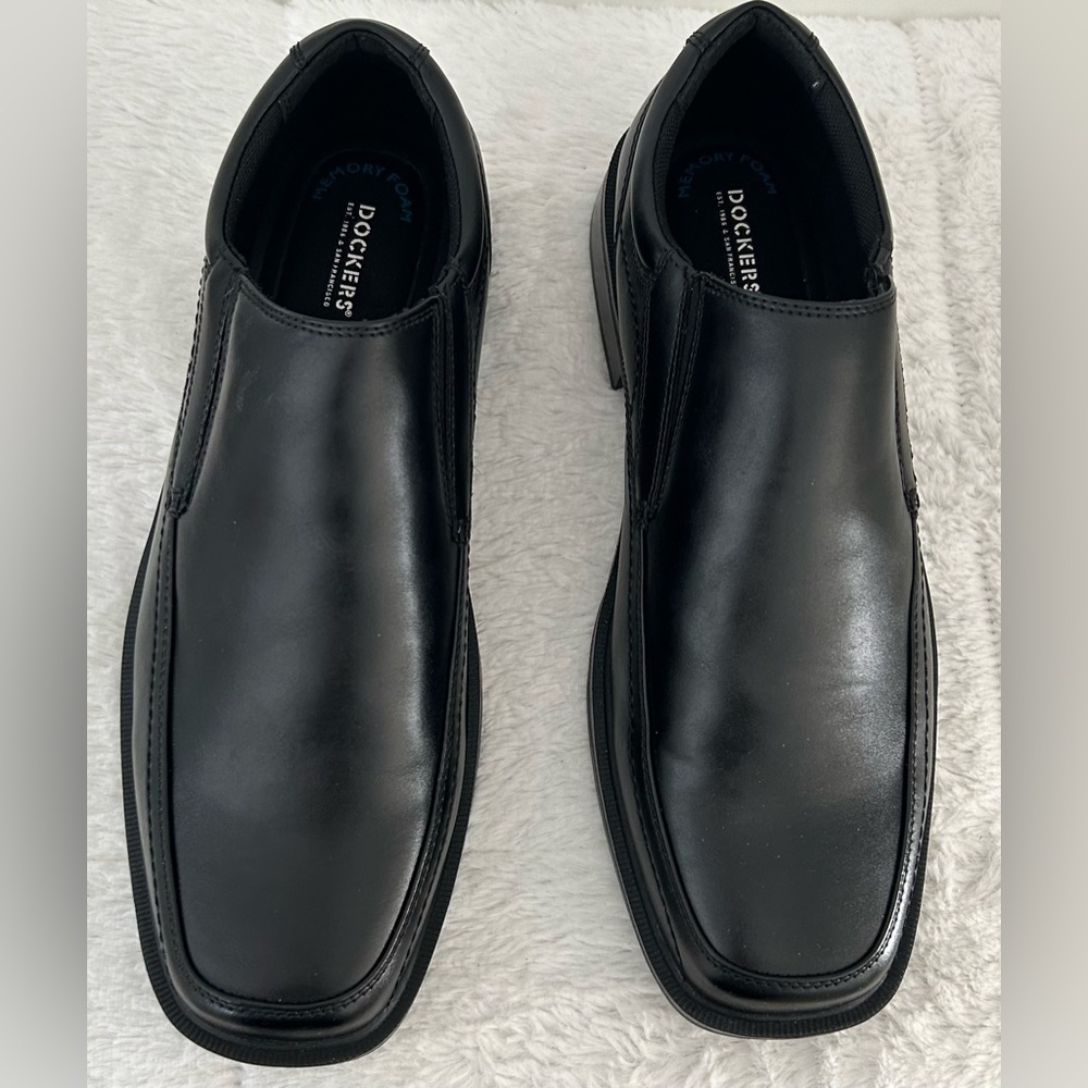 Dockers Mens Edson Business Dress Slip-on Loafer Shoe Black  11.5 W, NEW